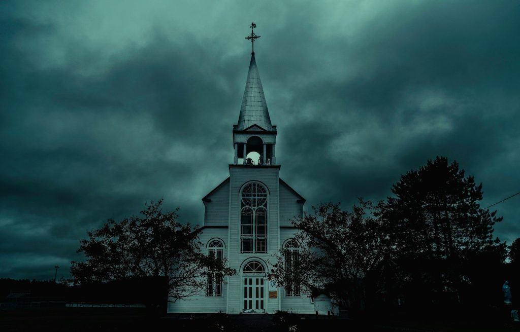 a church with a cross on top